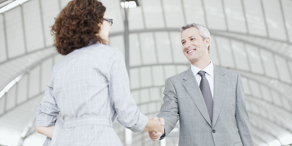 Business people shaking hands